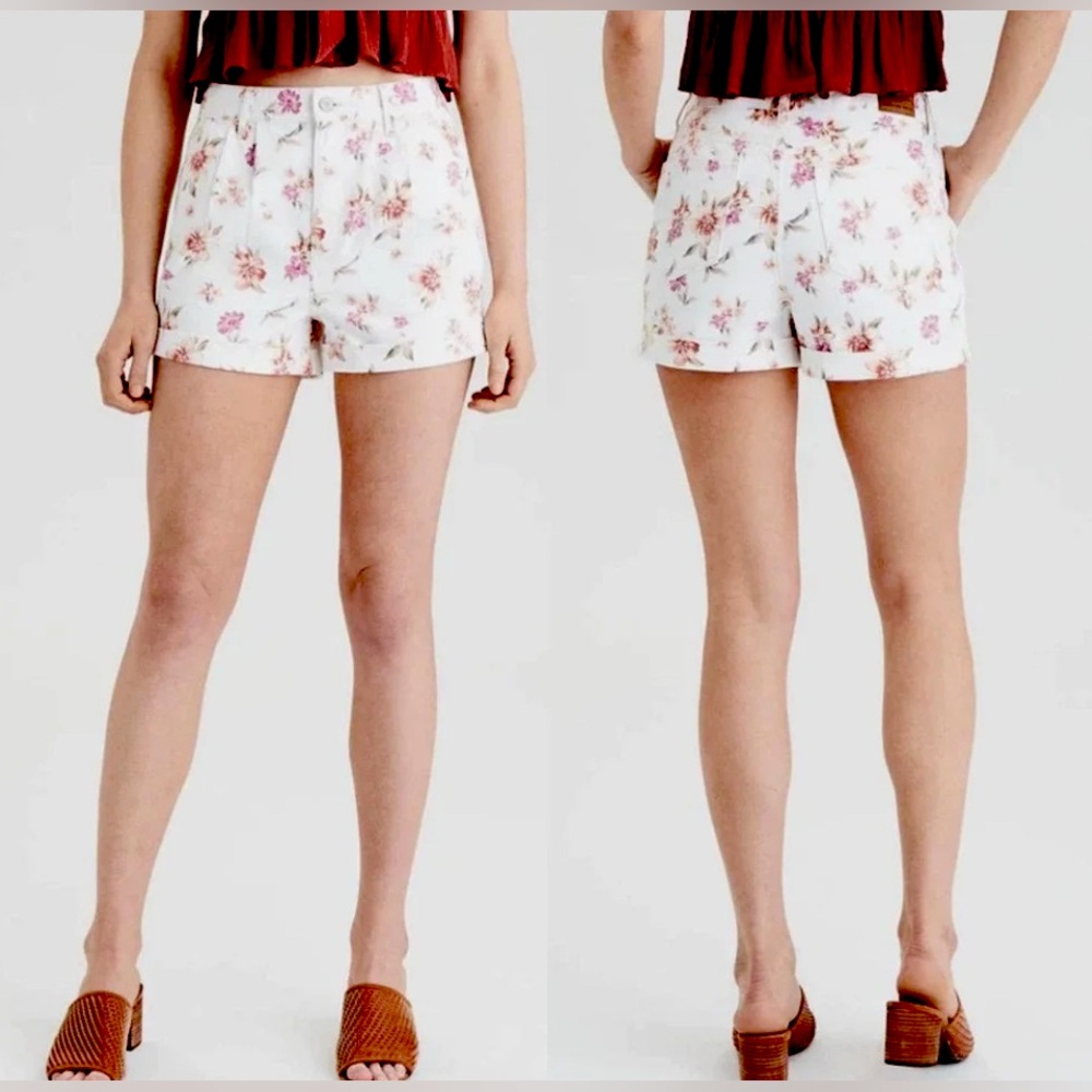American Eagle Outfitters Floral High Waist - Mom Shorts Women’s Size 8